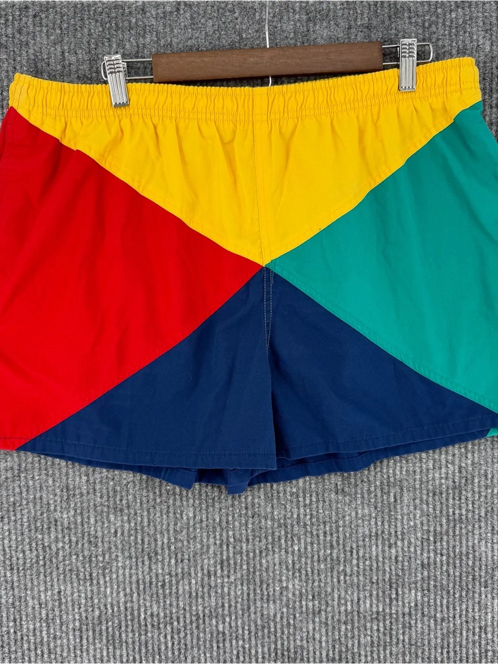 Vintage basics Colorblock swim trunks mens XL 40/42 board shorts resortwear 90s